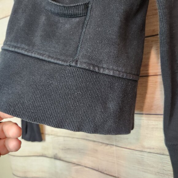Lululemon Special Edition Scuba Hoodie Logo Size 10 Black Thumb Holes Rare Logo - Picture 6 of 16